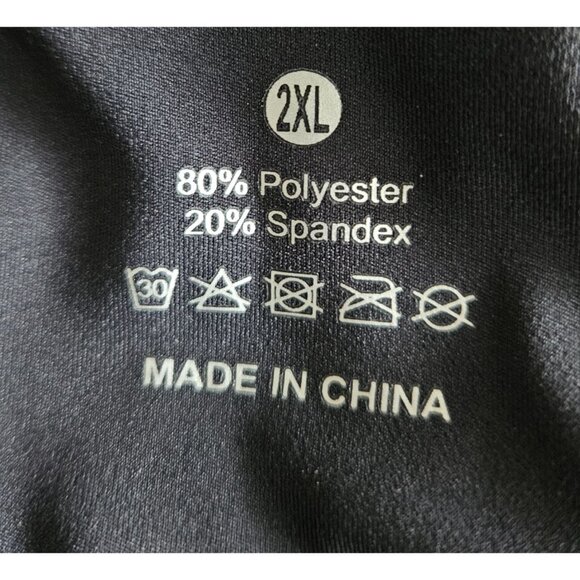 Gym People Womens 2XL High-Waisted Black Capri Leggings Side Pockets Workout - Picture 8 of 8